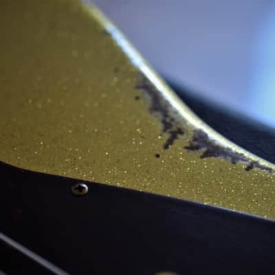 American Fender Jazzmaster Relic  Custom  Nitro Gold Sparkle G&G Case image 12