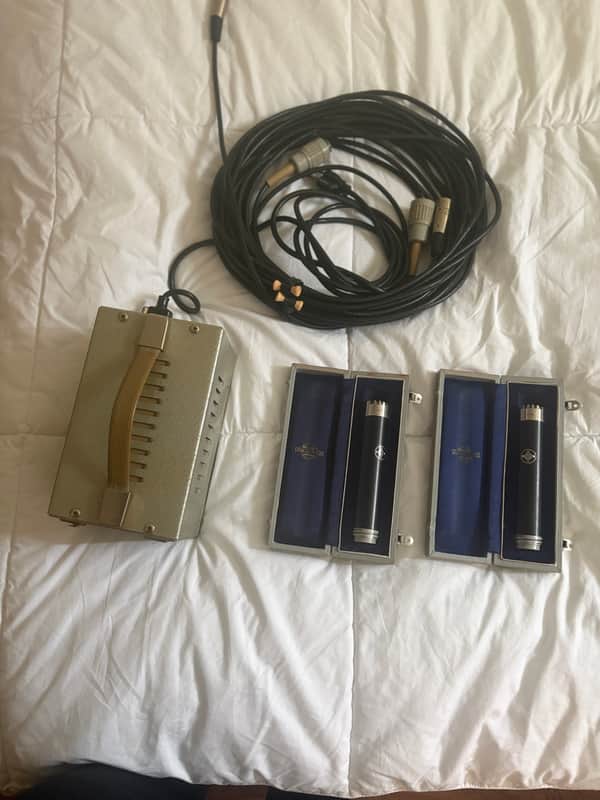 Neumann Gefell M582  match stereo microphones 1964 to 1965 Gefell M582 microphone 1964 1965 - Black image 1
