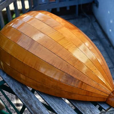✴️ Video Included – 1890s Restored Antique Pre-war German Guitar Lute – Flame Maple, Great Condition and Wonderful Sound image 12