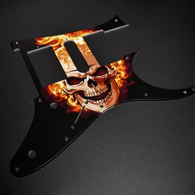 Burning Skull / Ibanez Pickguard / RG350 / JEMJR / Graphic / Stormguitar image 6