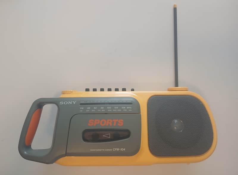 Sony CFM-104 Late 80's,90's  - Yellow sport.