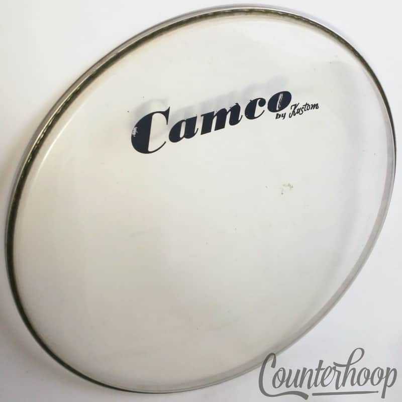 *Camco 22" Bass Drum Logo Head 70s Vintage Chanute Era Kustom Clear Resonant USA image 1