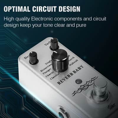Iset Digital Reverb Guitar Pedal with 9 Modes True Bypass, price include the import duty for US buyer image 5
