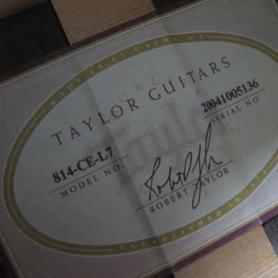 2004 Taylor 814ce-L7 Limited Grand Auditorium Acoustic/Electric Cocobolo! w/OHSC image 7
