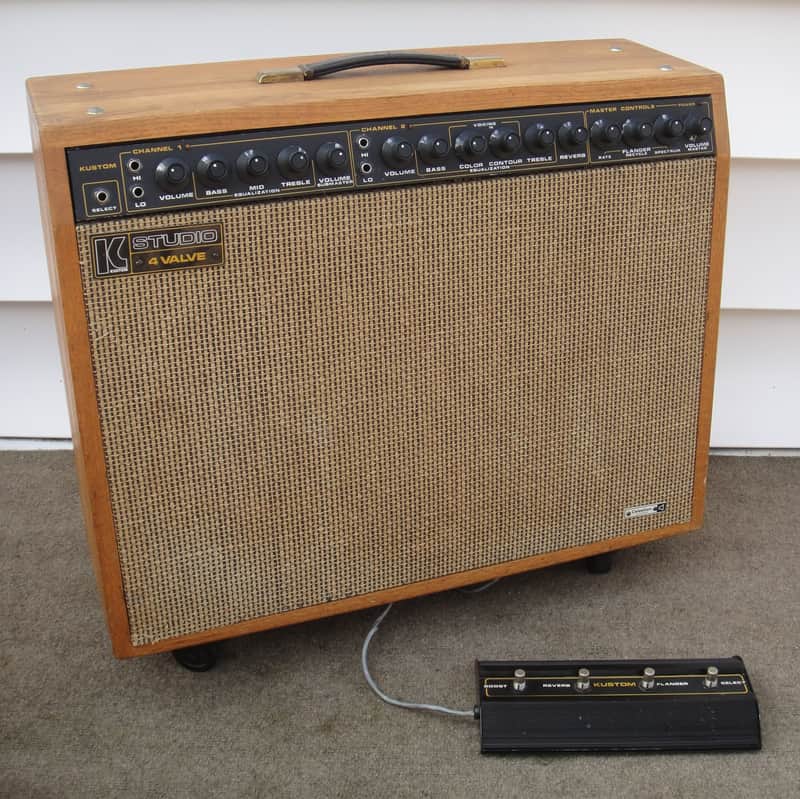 Vintage Kustom Studio 4 Valve 4V Tube Celestion Guitar Combo Amplifier w/ Footswitch RARE and CLEAN image 1