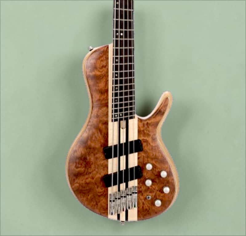 Cort A5BEYONDOPBN Artisan Series A5 Beyond 5 String Bass Guitar. Open Pore Bubinga Natural image 1