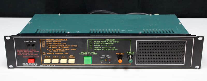 Bogen Communications Model MCP 35 A Master Control Panel for Intercom System! image 1
