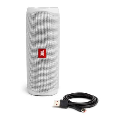JBL Flip 5 Portable Waterproof Bluetooth Speaker (White) image 5