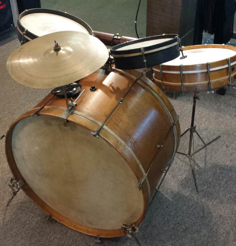 Vintage 1920s Drum Set in Original Condition image 1