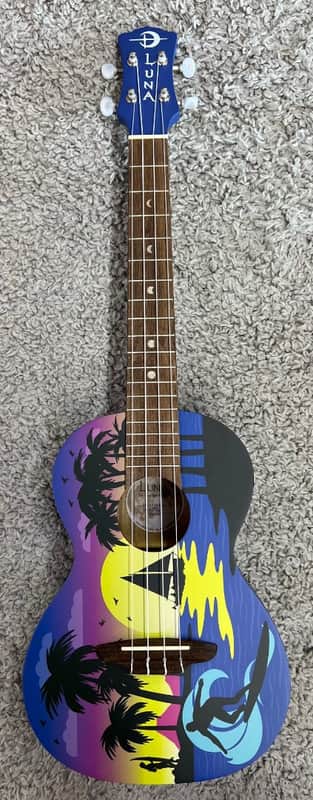 Luna Kauwela Summer Tenor size Ukulele with Custom Graphics - B-stock image 1