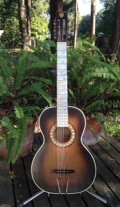 Collegiate Santacilla Parlor Guitar 1920's-1930's image 1