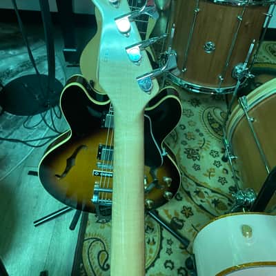 Sonicguitars ac4  acoustic electric hollowbody bass 2023 - Burst image 6