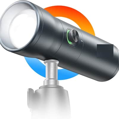 RGB LED Photography Flashlight, 7500mAh Aluminum Alloy Patterned Ambient Light, 4 Color Fill Light with 20 Patterned Light Filters, Perfect for Photo image 1