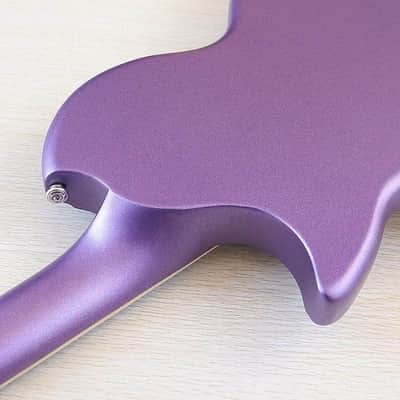 Metallic Purple Custom Handmade Electric Guitar, Okoume Wood Body, Maple Neck, Rosewood 24 Frets Fingerboard image 7