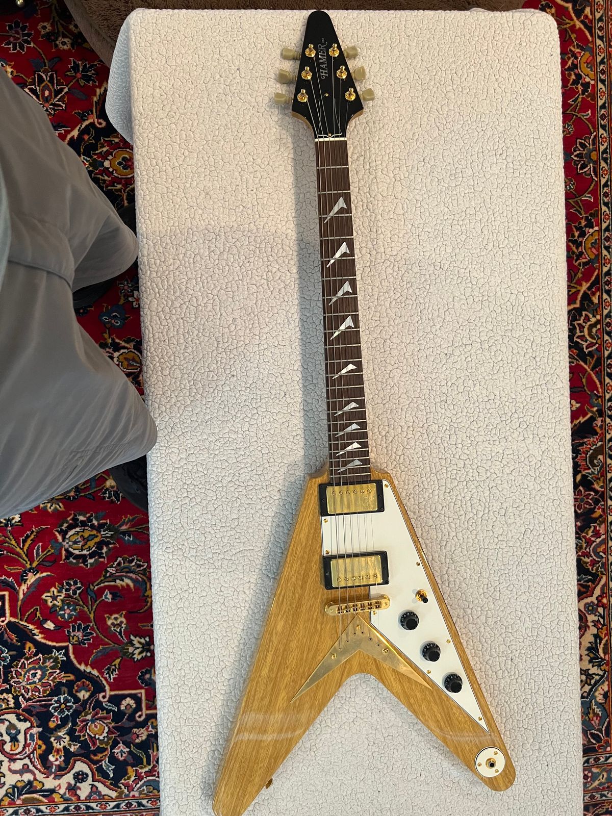 2007 Hamer USA Korina Vector Flying V Custom Shop, '58 Gibson specs image 1
