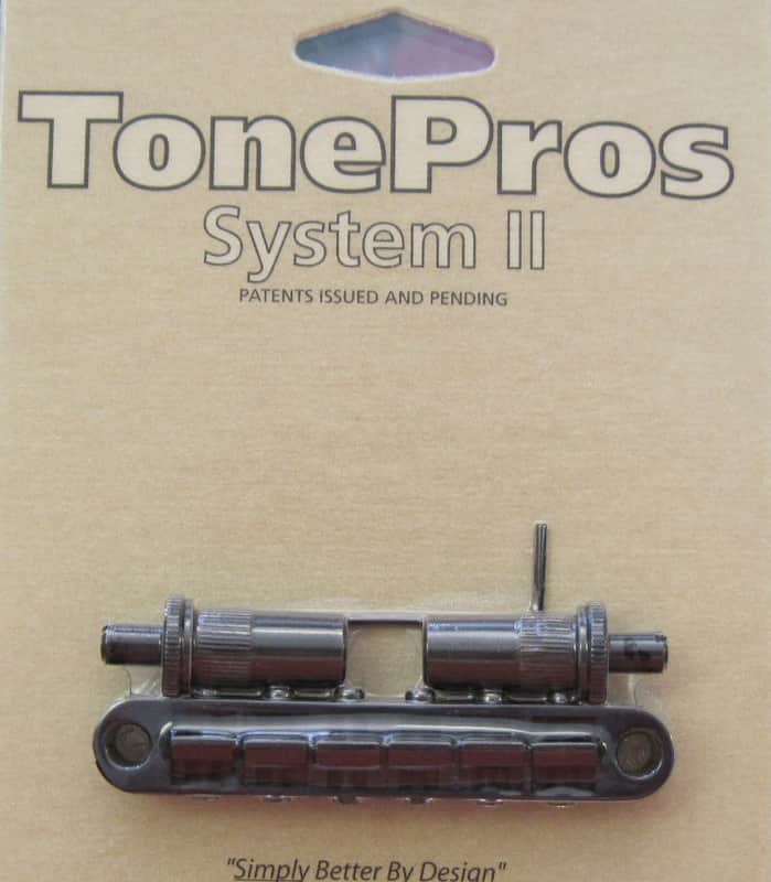 TonePros T3BT-B Metric Tuneomatic Bridge Black image 1