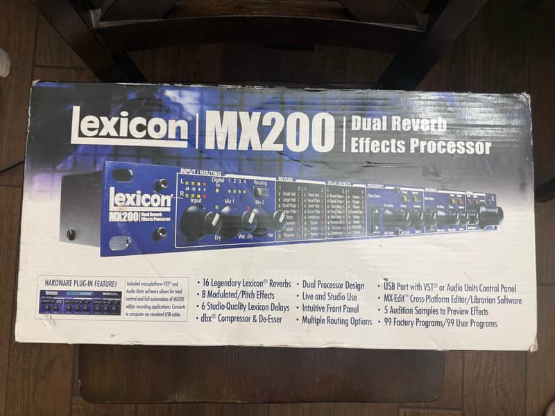 Lexicon MX200 Dual Reverb Effects Processor 2010s - Black image 1