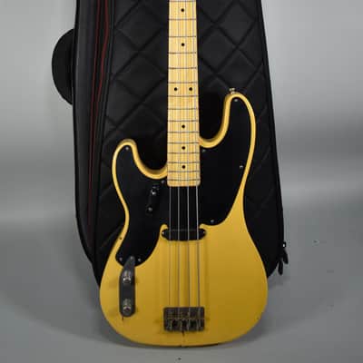 Nash PB-55 Relic Blonde Finish Left-Handed Electric Bass Guitar w/Bag image 1