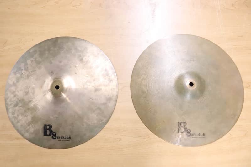 Sabian 14" B8 Hi-Hat Cymbals Vintage 1980's image 1