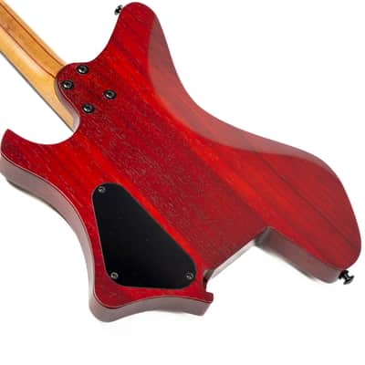 Eart GW2 Headless Electric Guitar, Right Handed, Roasted Padauk+Poplar Burl Body, 24 Stainless Steel Frets image 6