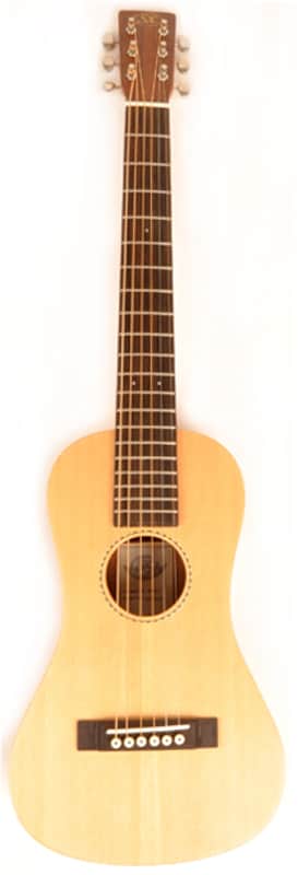 SX Trav 1 Travel Guitar Portable Guitar w/Case Natural | Reverb