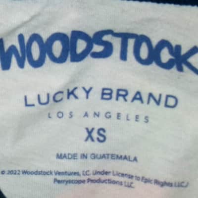 woodstock xs woman distressed sparkle gem tee -  love peace hendrix santana janis sly hippie image 3