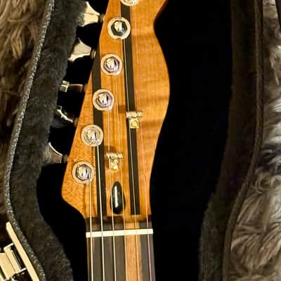 Custom Telecaster Mad Cat Partscaster – Quilted Purple Burst • Hipshot Locking Tuners • Lace Chrome Burner • Vintage Gold Foil w/hardshell case image 11
