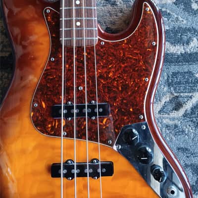 Fender American Deluxe Jazz Bass Special Edition Quilt 1999-2000 - Tobacco Burst image 6
