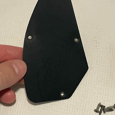 2000's Indonesian Ibanez RG Series Guitar Black Factory Control Electronics Cavity Backplate image 3