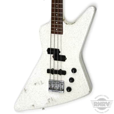 1980's Hamer Blitz Bass White Sparkle image 1