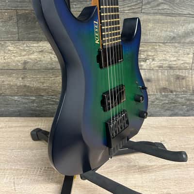Kiesel Osiris Headless 6-String Electric Six String Translucent Dragon Burst Guitar #1414 image 4