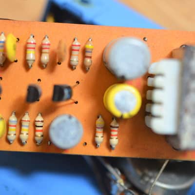 Tycobrahe Octavia Original Vintage Fuzz w/ Wooden Crate 1975 Blue image 16
