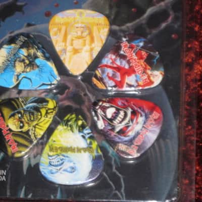 new in package (old stock) A+ Perri's Leather Ltd. / Perri's 12 Pack of Iron Maiden Guitar Picks - Med Gauge - Celluloid Plastic, 351 shape - but slightly curved (LP12-INM1) LP12INM1 image 4