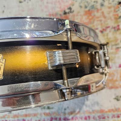 Ludwig No. 905 Jazz Combo 13x3" 6-Lug Piccolo Snare - Black/Gold Duco - Nickel Hardware 1966 image 5