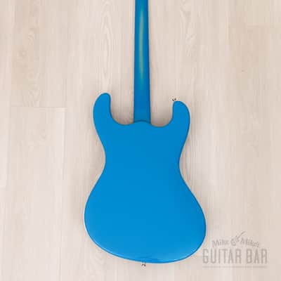 2006 Mosrite USA Custom Shop Ventures Model Bass 1963 Vintage Reissue California Blue w/ Case, COA image 3