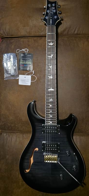 PRS SE Custom 24 Semi-Hollow Piezo 2025 Charcoal Burst image 1