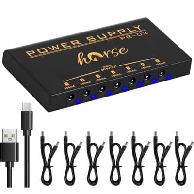 Knight Music “The Horse” PS02 - RECHARGEABLE Isolated Pedal Power Supply Battery - 9v Adapter image 1