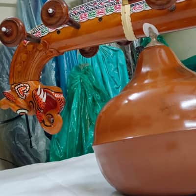Saraswati Veena Musical Instrument Wooden Saraswati Veena For Beginners and Professionals image 8