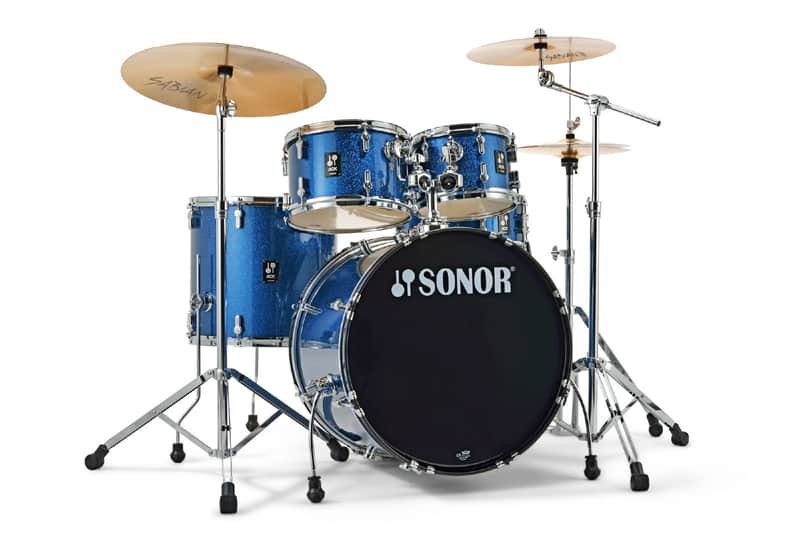 Sonor AQX Stage Blue Ocean Sparkle 5pc Kit 22x16, 10x7, 12x8, 16x15, 14x5.5 | Drums & Hardware | NEW Authorized Dealer image 1
