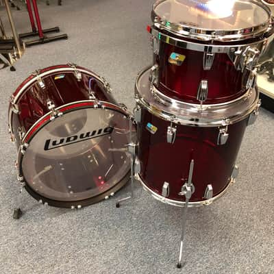 Ludwig Vistalite Fab 3 piece Shell Pack - Red , Floor Display image 3