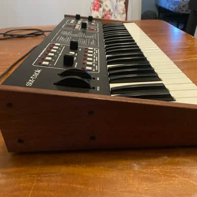 Sequential Six-Trak 49-Key 6-Voice Polyphonic Synthesizer 1984 - 1985 - Black with Wood Sides (Serviced) With Hard Case image 5