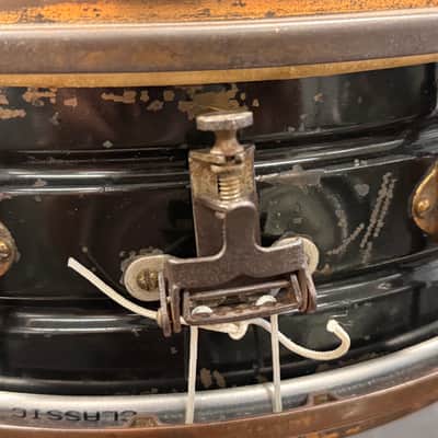 14" x 5" Leedy 1924 Multi Black Enamel / Nobby Gold (Presto strainer) - VIDEO image 5