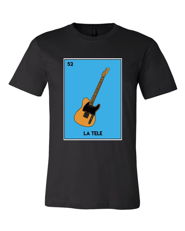 Imperial Vintage Lotería Card T-Shirt - Telecaster "La Tele" image 1