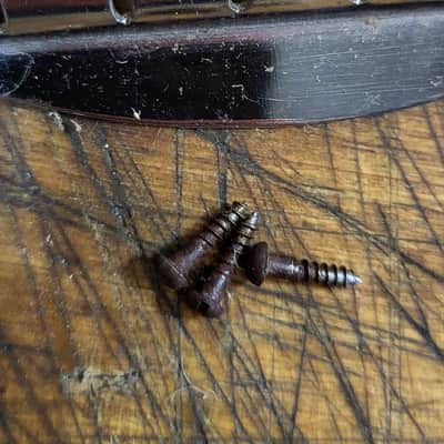 RARE Vintage Pre War 1939 Harmony Sears and Roebuck Silvertone Stella Parlor Cowboy Guitar Tailpiece Luthier Parts image 6