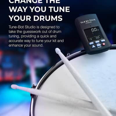 Tune-Bot Studio TBS-001 Digital Drum Tuner - Clip-On Tuner for Acoustic Drum Kits image 2