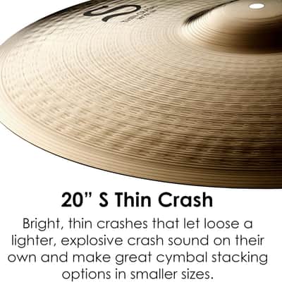 Zildjian 20" S Series Thin Crash Cymbal 2016 - Present - Brilliant image 3