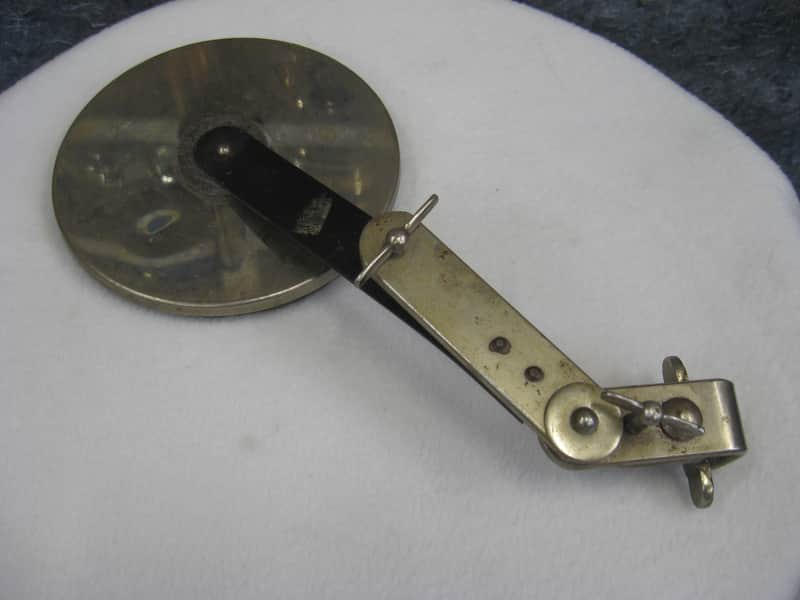 Leedy Bass Drum Hoop mounted Paddle Muffler (Lot4143U-5143) 40's/50's - Nickel Plated image 1