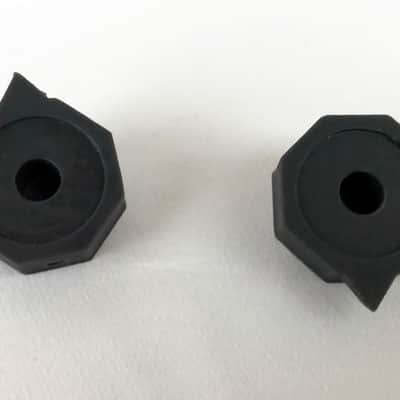 Fox Guitars 12 Vintage Daka-ware Style Octagon Pinwheel Guitar Pointer Knobs Black image 2