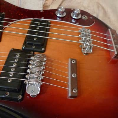 Mosrite Doubleneck 4/6 Bass Guitar 1973 Sunburst image 17