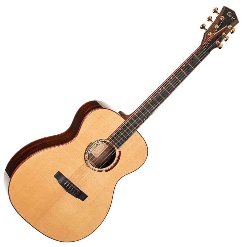 Cort ABSTRACTDELTA Masterpiece Series Deeper OM Body Master Grade Solid Sitka Spruce Mahogany Neck 6-String Acoustic-Electric Guitar w/Hard Case image 1